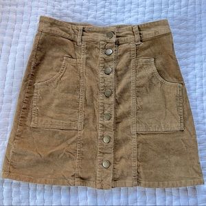 Altar’d State Tan Corduroy Skirt